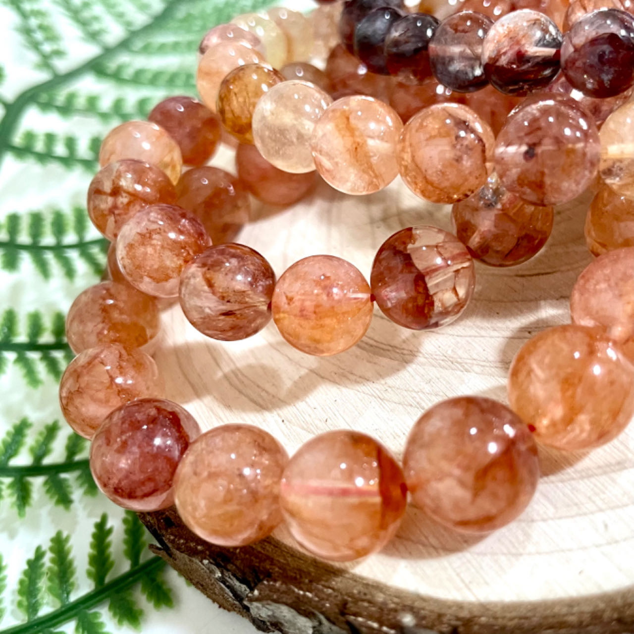 Fire Quartz Bracelet 7~12mm Energy Healing Crystals Jewelry for Women DIY Bracelet From IG Crystal