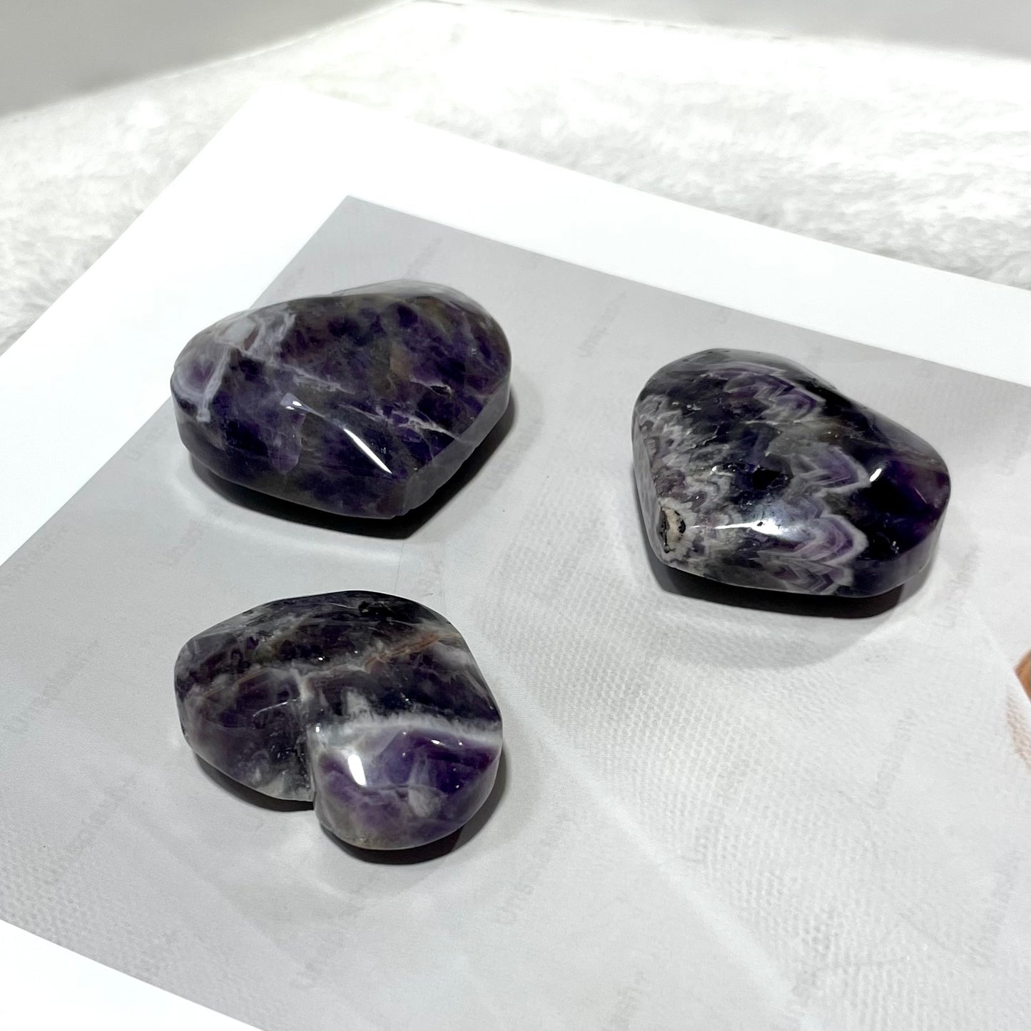 7~9 Counts 500g Amethyst Heart Stone Big Heart Shape Puff Stones Set Pocket Crystal Healing Tumble Collection Palm Worry Stone Good Luck Charm Meditation Gift Craft Home Decor From IG Crystal