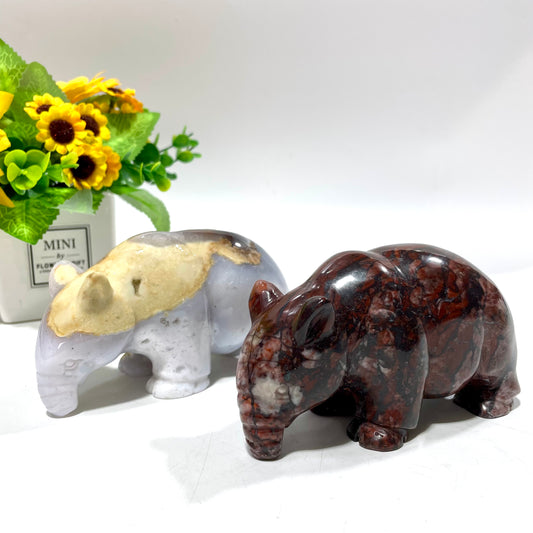 1 Count Anteater Crystal Carving Chalcedony Red Picture Jasper Healing Stones Natural Stone Chakra Balancing Reiki Home Office Decor From IG Crystal