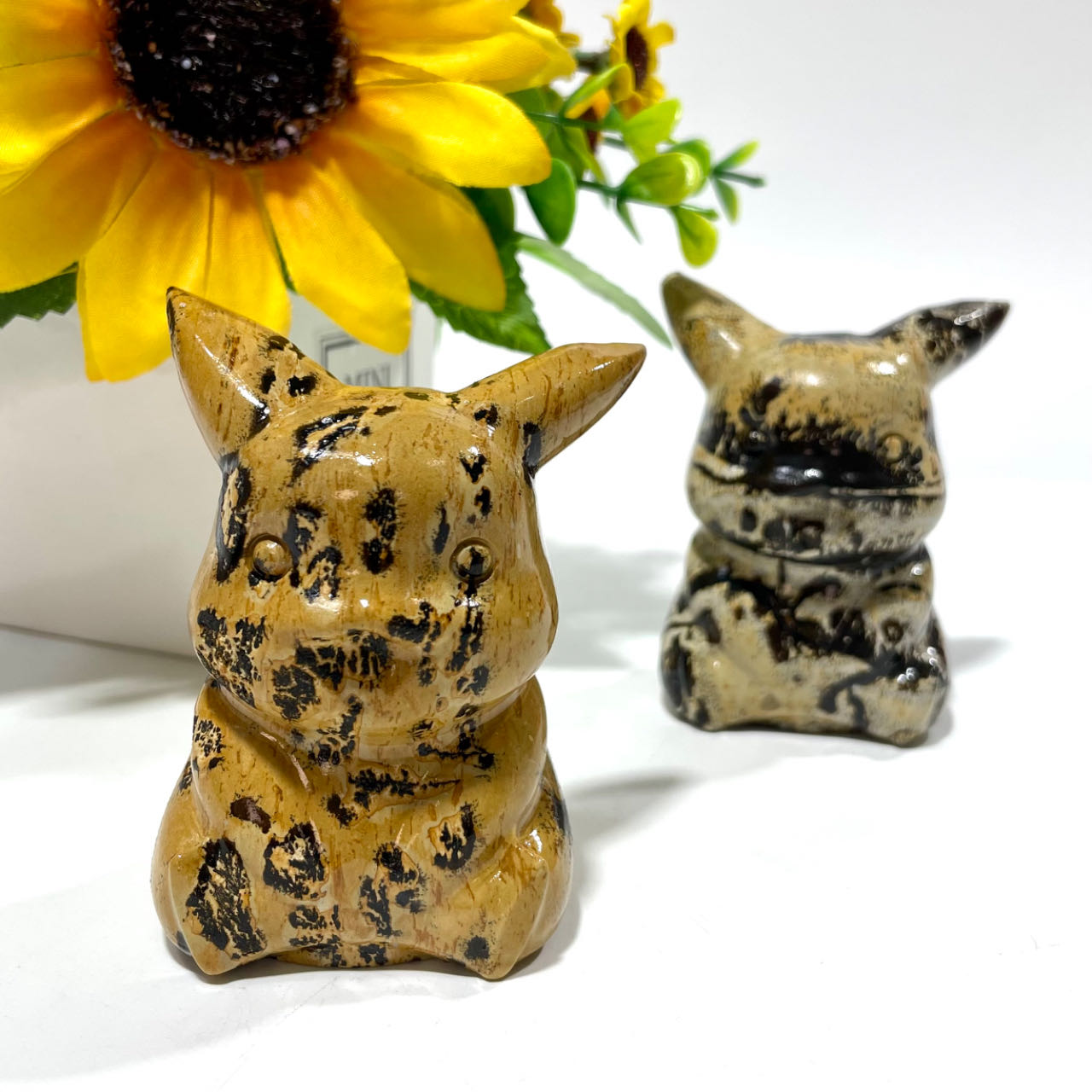 2 Counts Picture Jasper Pikachu Crystal Carving Healing Crystal Gem Reiki Healing Home Decor Crystal Jewelry Shop Pretty Crystals From IG Crystal