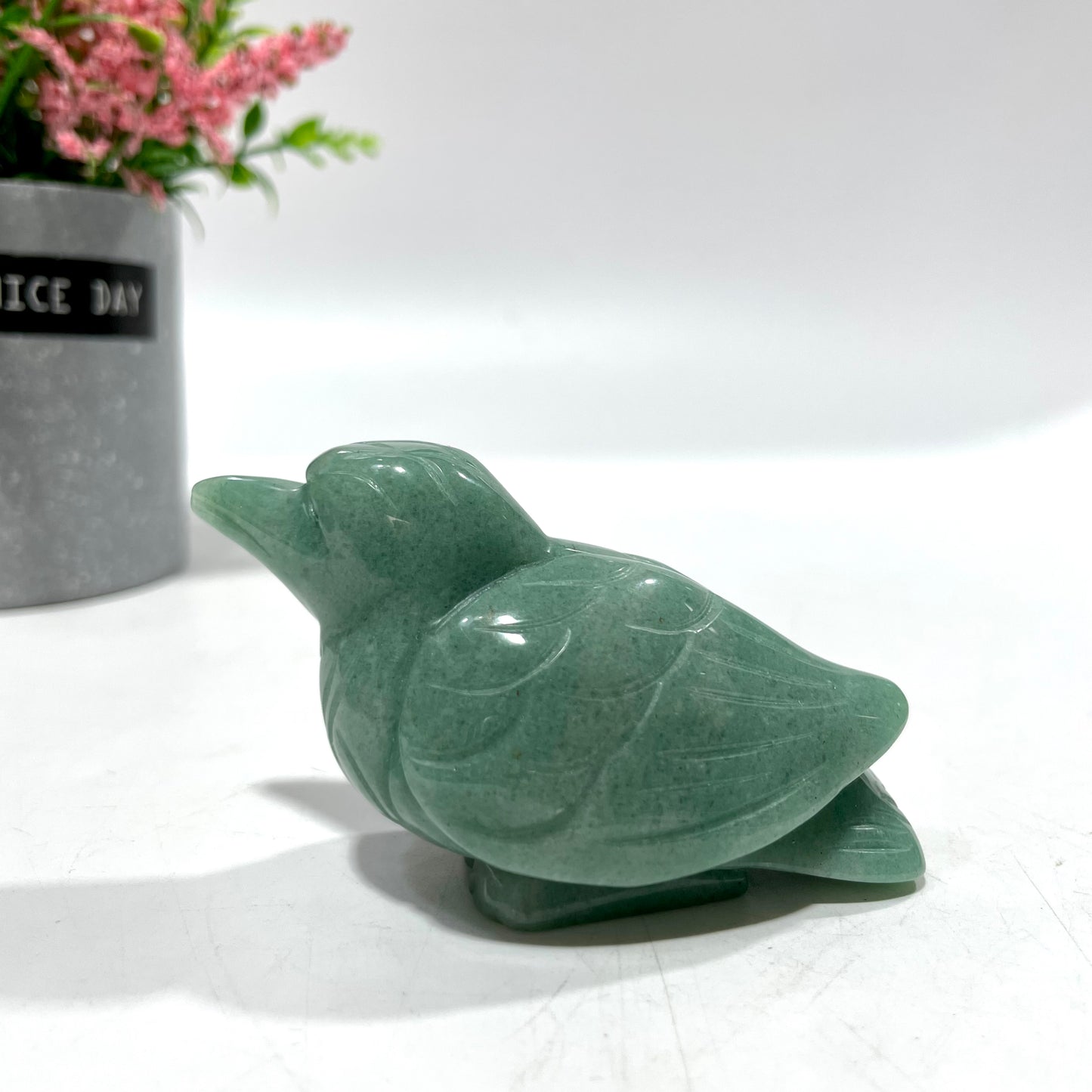 Green Aventurine Animal Crystal Carvings Flower Fairy Cat bird Tortoise Dolphin Bear Fish Seal Dinosaur Rhinoceros Frog Shark Carvings Healing Stones Natural Stone Chakra Balancing Reiki Home Office Decor From IG Crystal