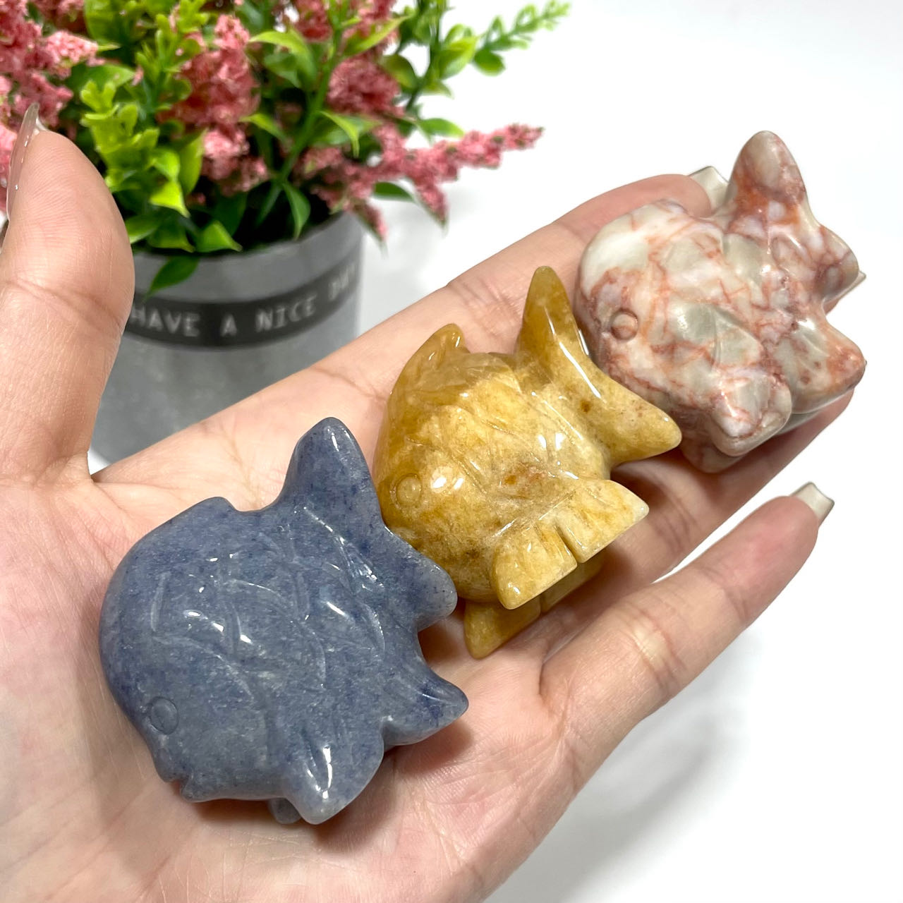 5 Counts Various Materials Goldfish Crystal Carving Healing Crystal Gem Reiki Healing Home Decor Crystal Jewelry Shop Pretty Crystals From IG Crystal