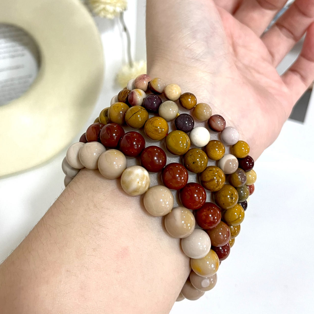 Moonkaite Jasper Bracelet 6~10mm Energy Healing Crystals Jewelry for Women DIY Bracelet From IG Crystal