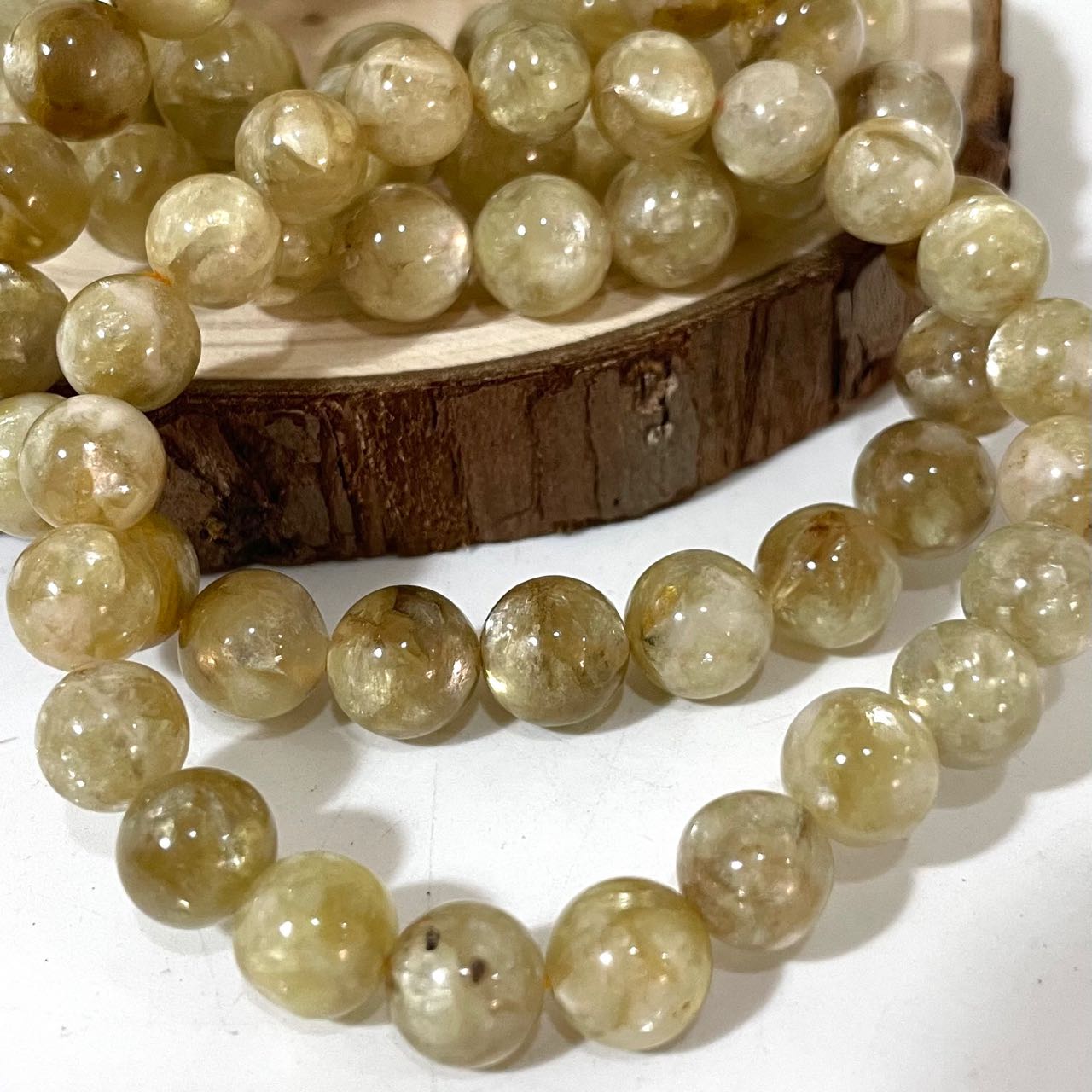 Golden Mica Bracelet 9~12mm Energy Healing Crystals Jewelry for Women DIY Bracelet From IG Crystal