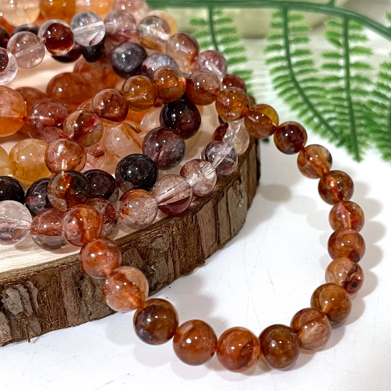 Fire Quartz Bracelet 7~12mm Energy Healing Crystals Jewelry for Women DIY Bracelet From IG Crystal