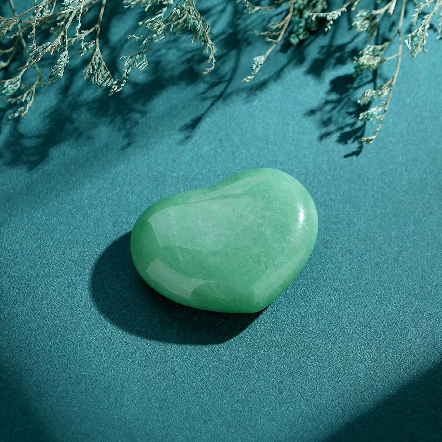 5~8PCS Heart Shape Green Aventurine Crystal About 500G Healing Crystals Stones Pocket Meditation Palm Worry Gemstone From IG Crystal