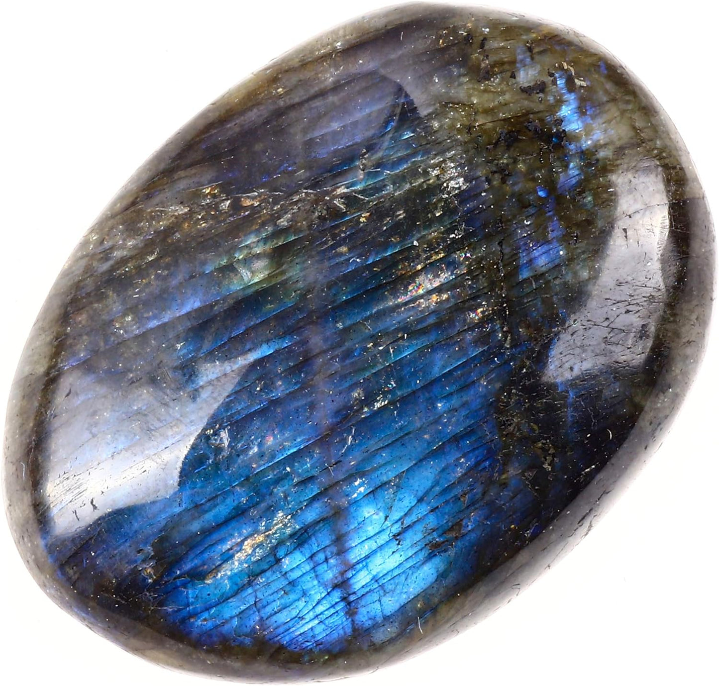7~9PCS Labradorite Palm Stone Crystal - Natural Chakra Reiki Polished Healing Pocket Worry Stone Crystal From IG Crystal