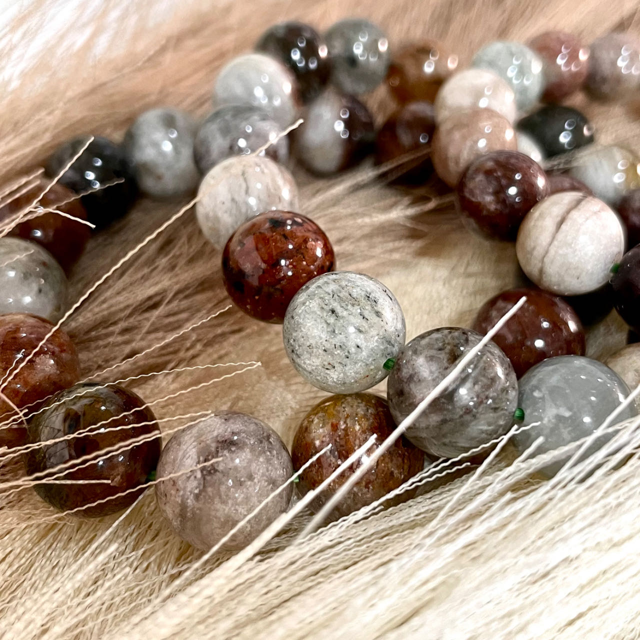 Smoky Phantom Quartz Bracelet 11~13mm Energy Healing Crystals Jewelry for Women DIY Bracelet From IG Crystal
