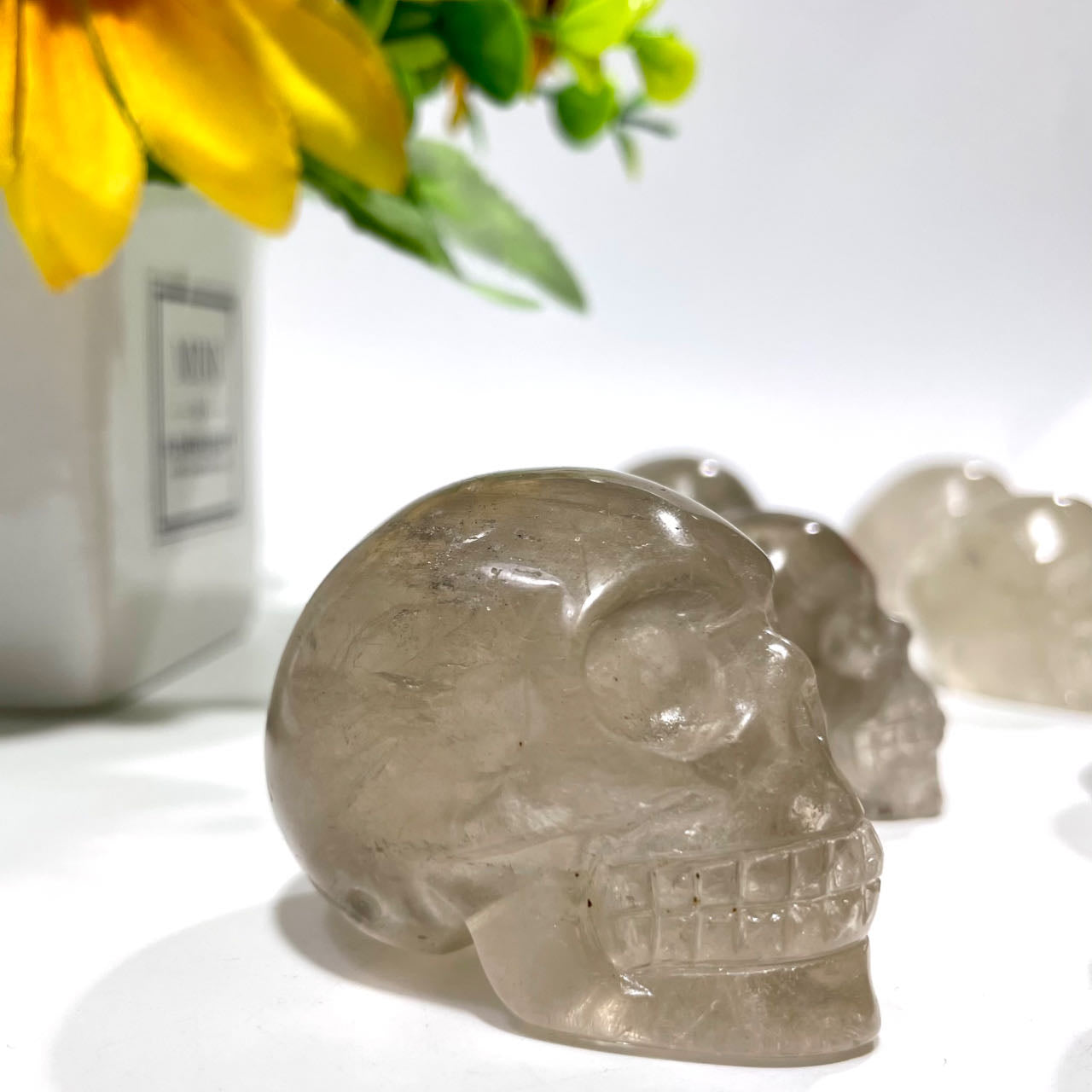 2~4 Counts Tea-coloured Citrine Small Skull Crystal Healing Crystal Home Decoration From IG Crystal