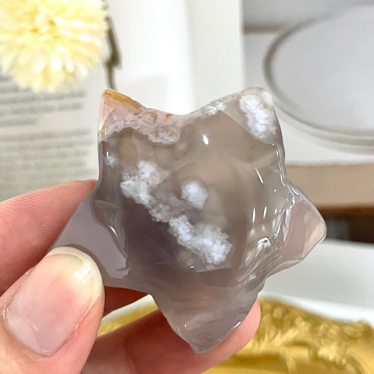 Stochastic 10PCS Star Shape Crystal Agate From IG Crystal