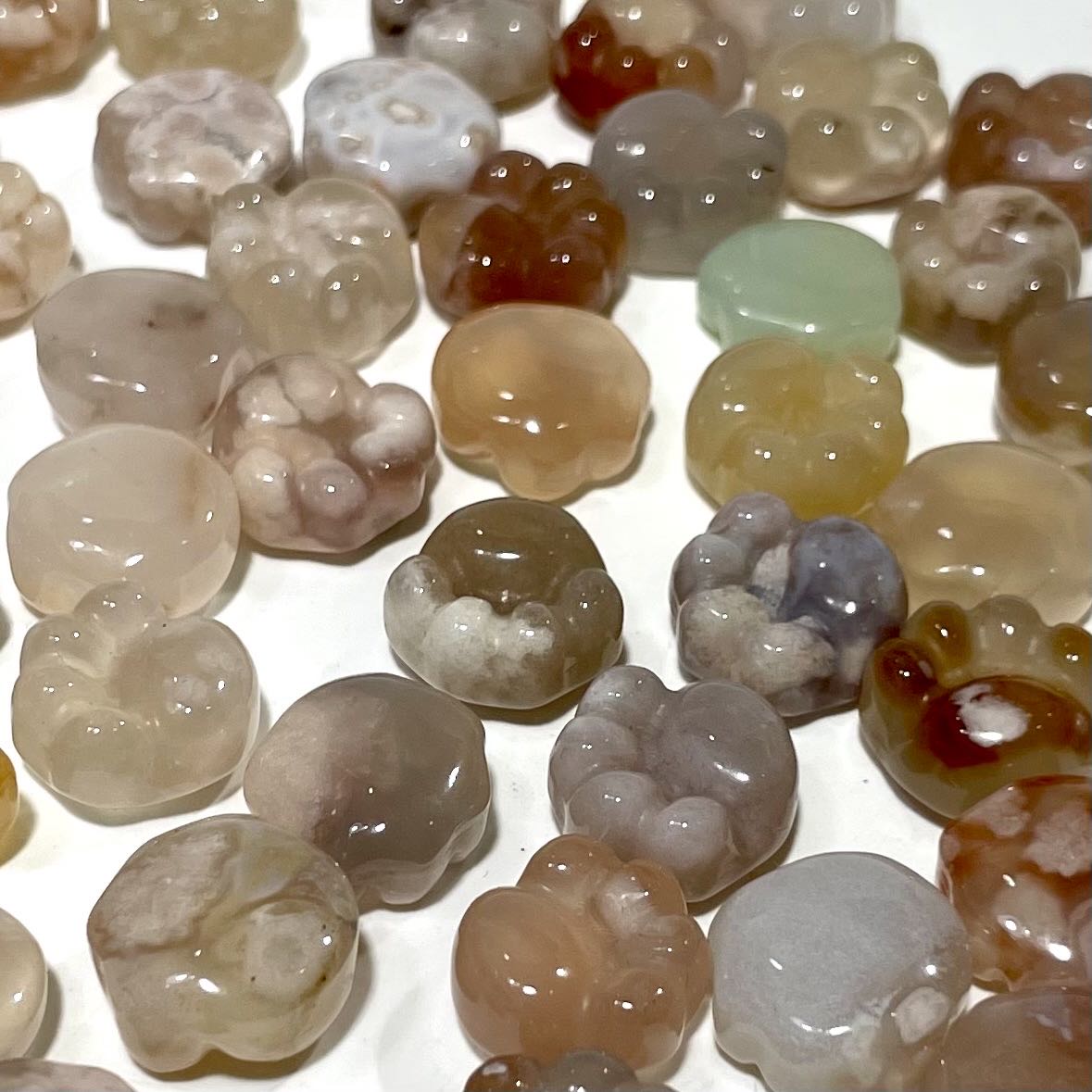20 Counts Flower Agate Cat's Paw Crystal Healing Crystal Home Decoration From IG Crystal