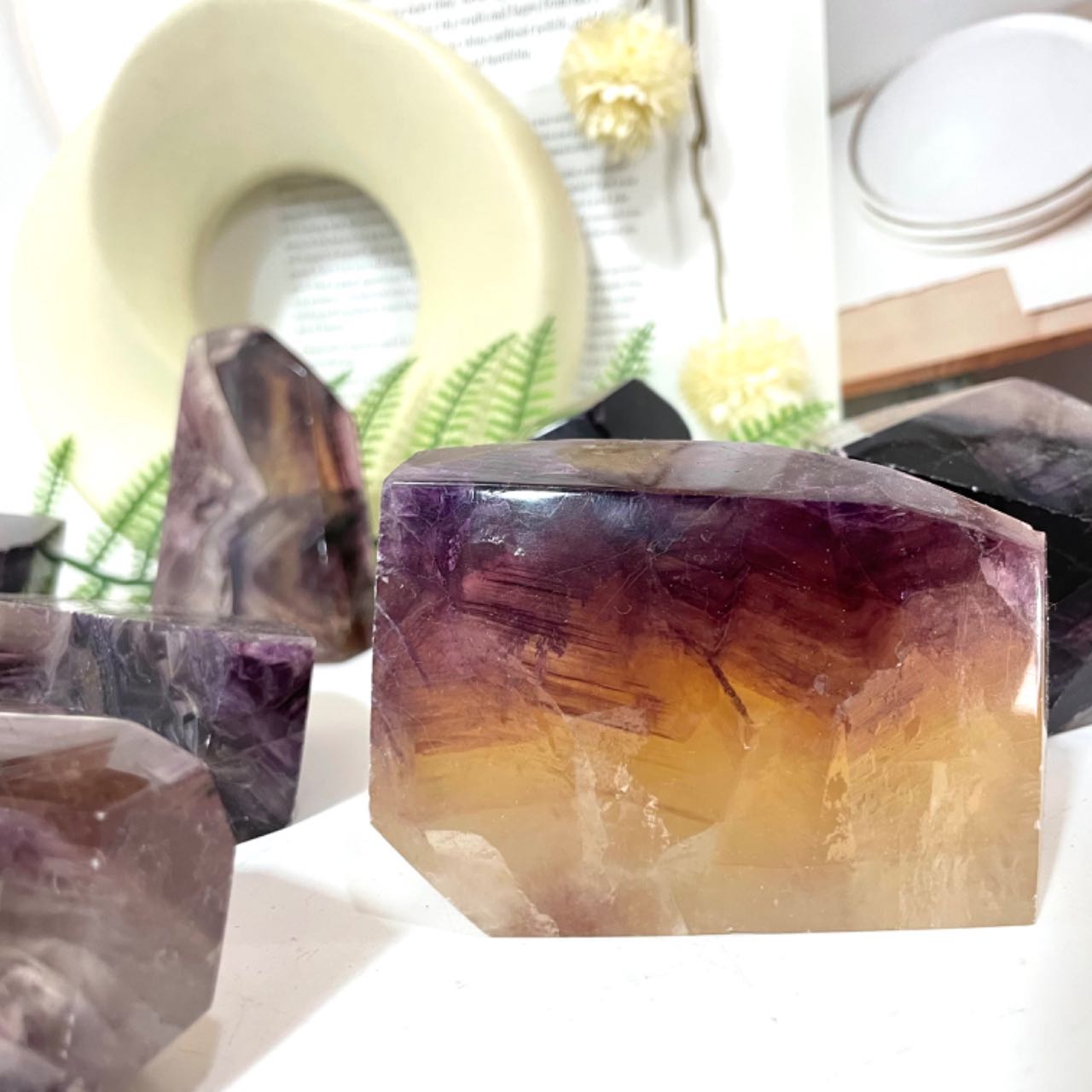1~2PCS 500~600g Fluorite Raw Gemstone Healing Stone Home Decoration From IG Crystal