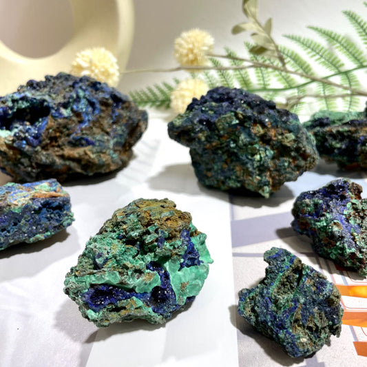 Crystal Raw Chessylite Rough Stone Azurite Natural Azurite Specimen for Decoration From IG Crystal