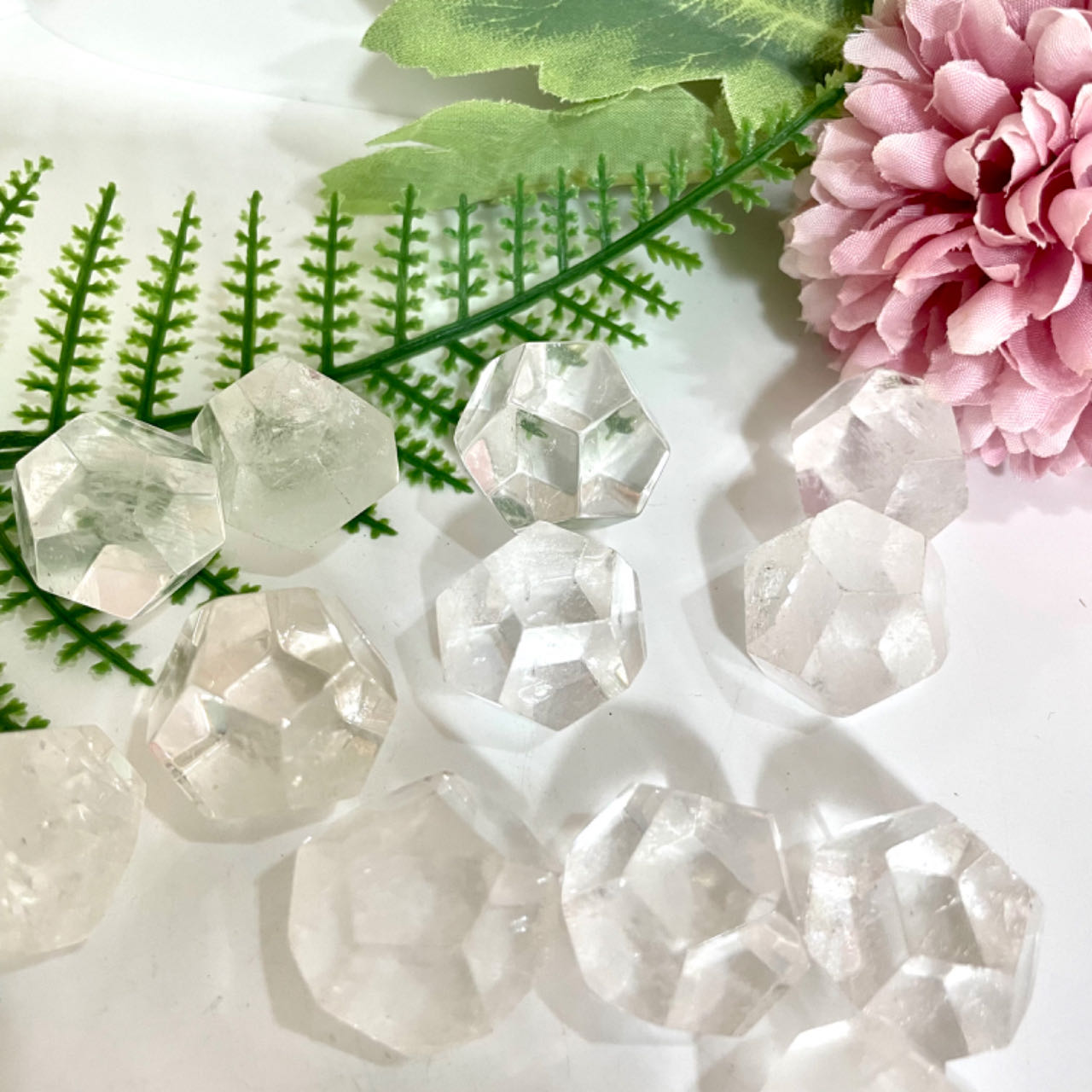 Clear Quartz 12 Faceted Healing Stone From IG Crystal