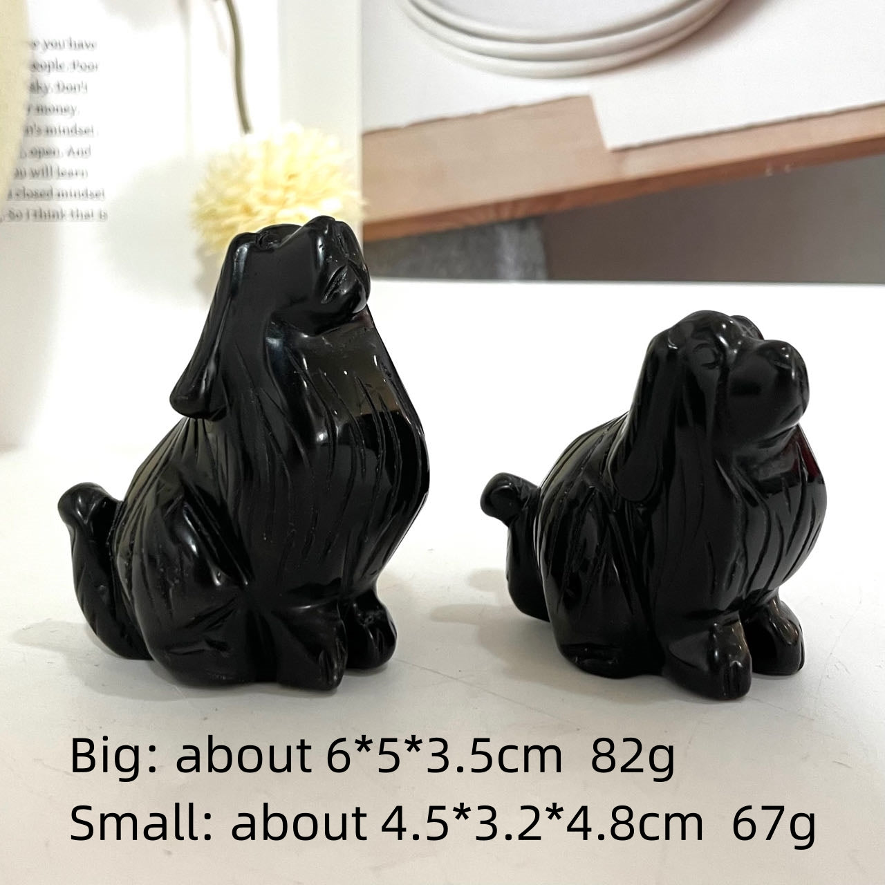 Obsidian Animals Crystal Dolphin Fish Shark Seal Frog Owl Bird Dog Healing Stone Home Decoration From IG Crystal