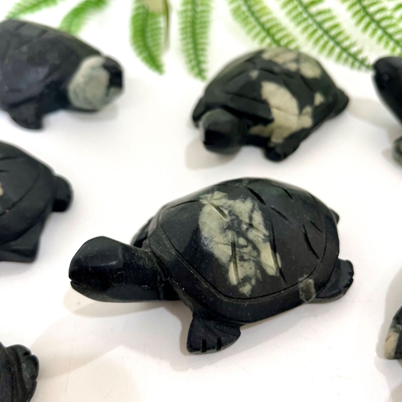 2PCS Turtle High Quality Natural Peony Stone From IG Crystal