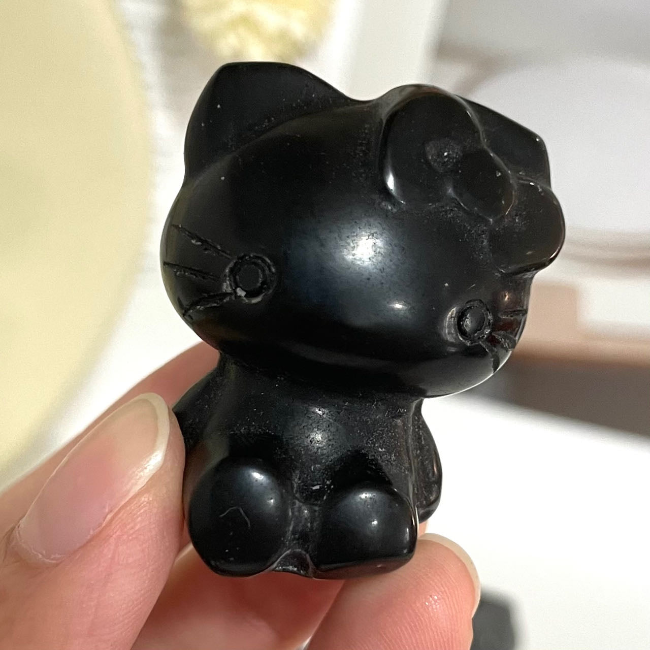 Different Maerail Hello Kitty Crystal Stochastic 10PCS Rose Quartz Clear Quartz Black Obsidian Green Aventurine Kiwi Jasper Healing Crystal From IG Crystal