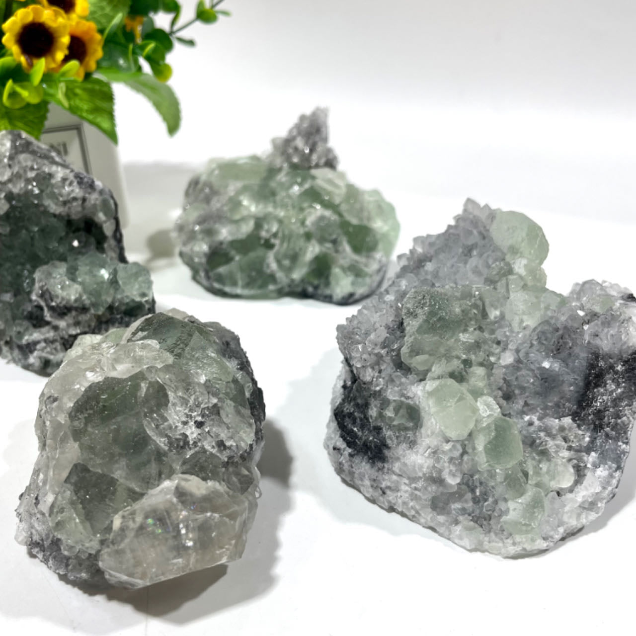 Fluorite Cluster Geode Healing Crystal Gem Reiki Healing Home Decor Crystal Jewelry Shop Pretty Crystals From IG Crystal