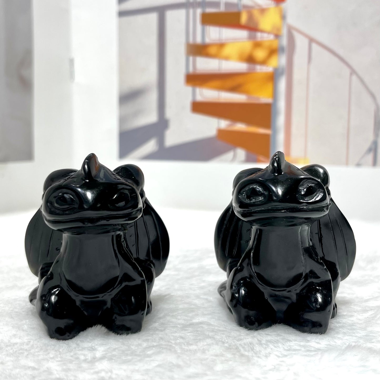 3 Counts 5cm Height Black Obsidian Stitch Crystal Carving Healing Stones Natural Stone Chakra Balancing Reiki Home Office Decor From IG Crystal