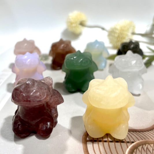 3 Counts Toothless Crystal Amethyst Clear Quartz Kiwi Jasper Green Aventurine Moss Agate Lepidolite Unakite Yellow Jasper Healing Crystal Home Decoration From IG Crystal