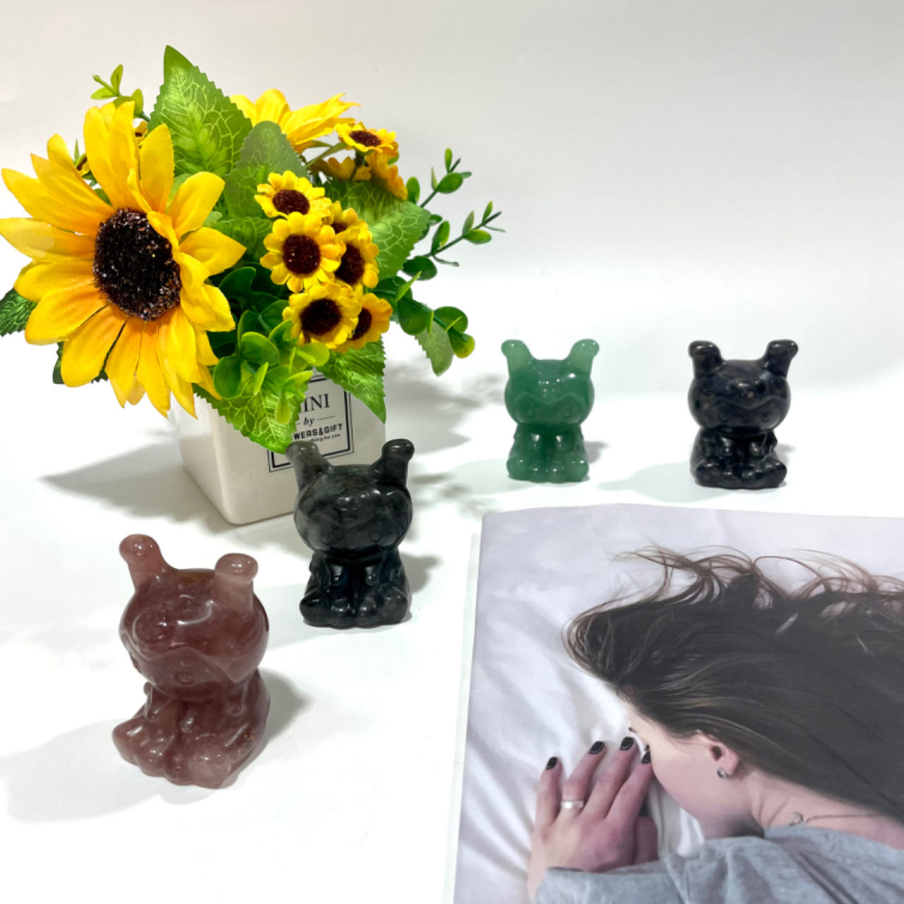 3 Counts Different Materials Kuromi Natural Stone Gem Mining Chakra Balancing Reiki Healing Crystal Mystery Crystal Display Crystal Shopping Online Home Office Decor From IG Crystal