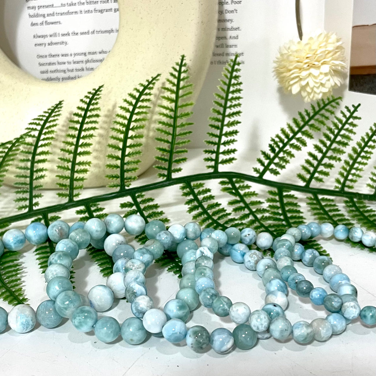 Larimar Bracelet 6mm 7mm 8mm 9mm 10mm Energy Healing Crystals Jewelry for Women DIY Bracelet From IG Crystal