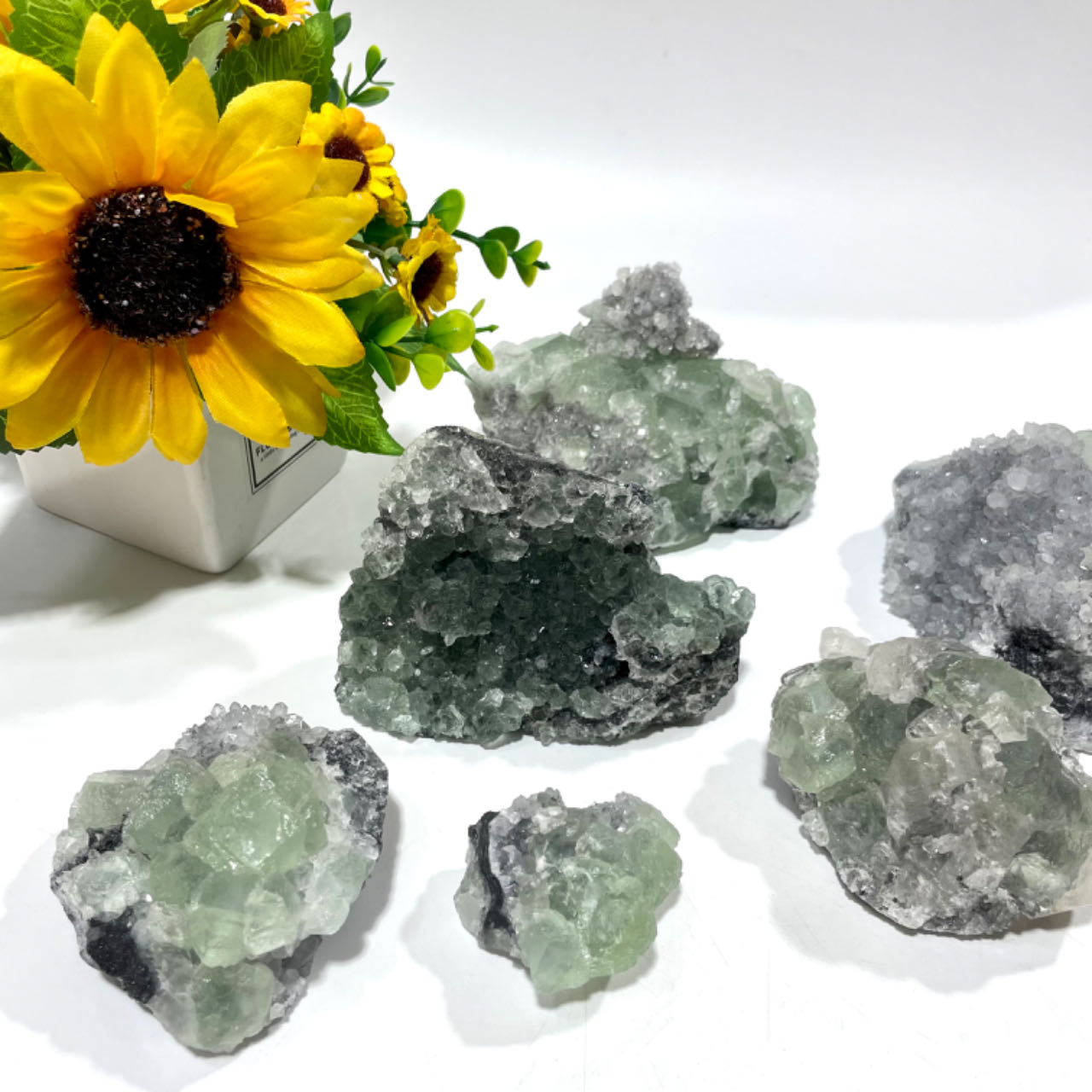 Fluorite Cluster Geode Healing Crystal Gem Reiki Healing Home Decor Crystal Jewelry Shop Pretty Crystals From IG Crystal