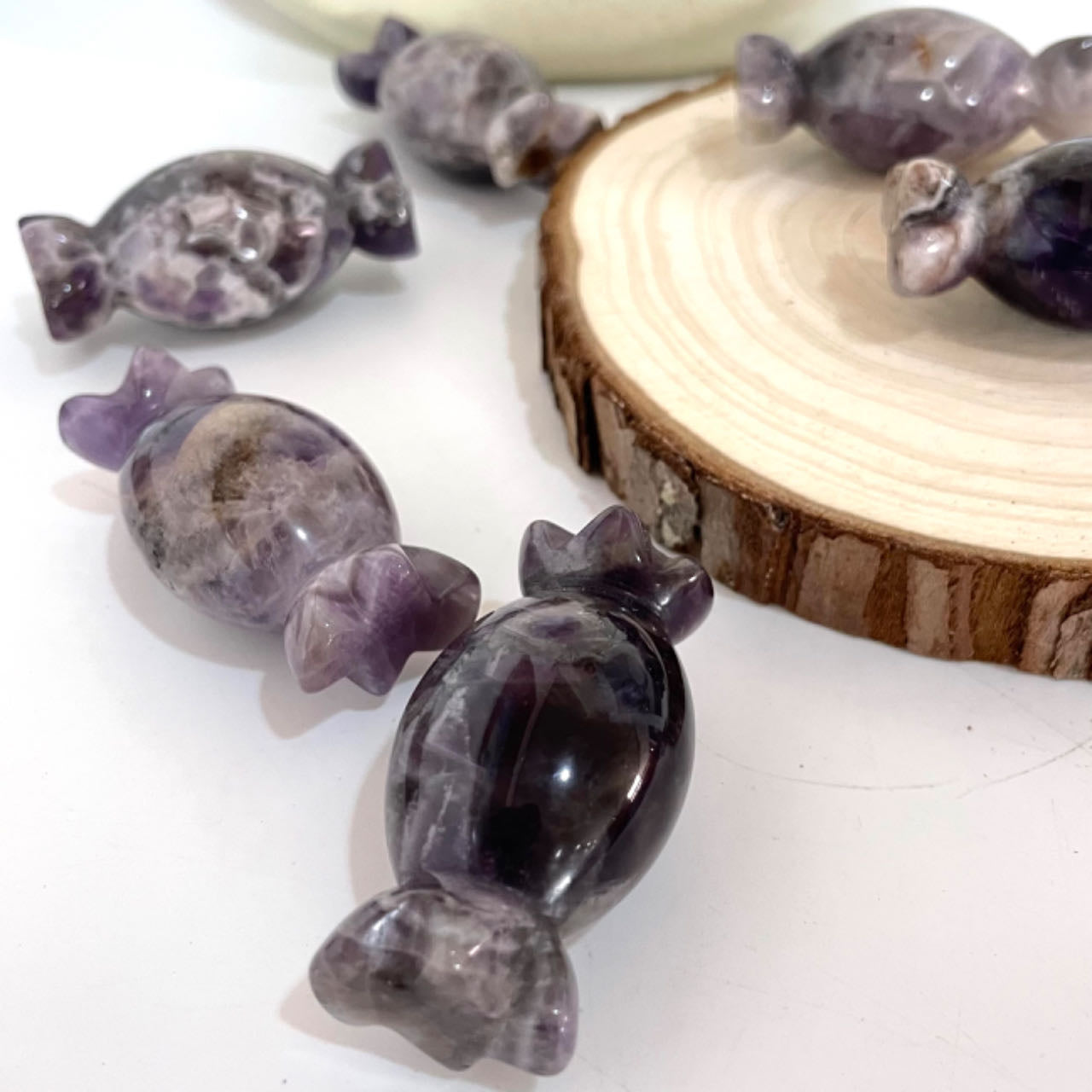 4 Counts Amethyst Candy Crystal Healing Stone Home Decoration From IG Crystal