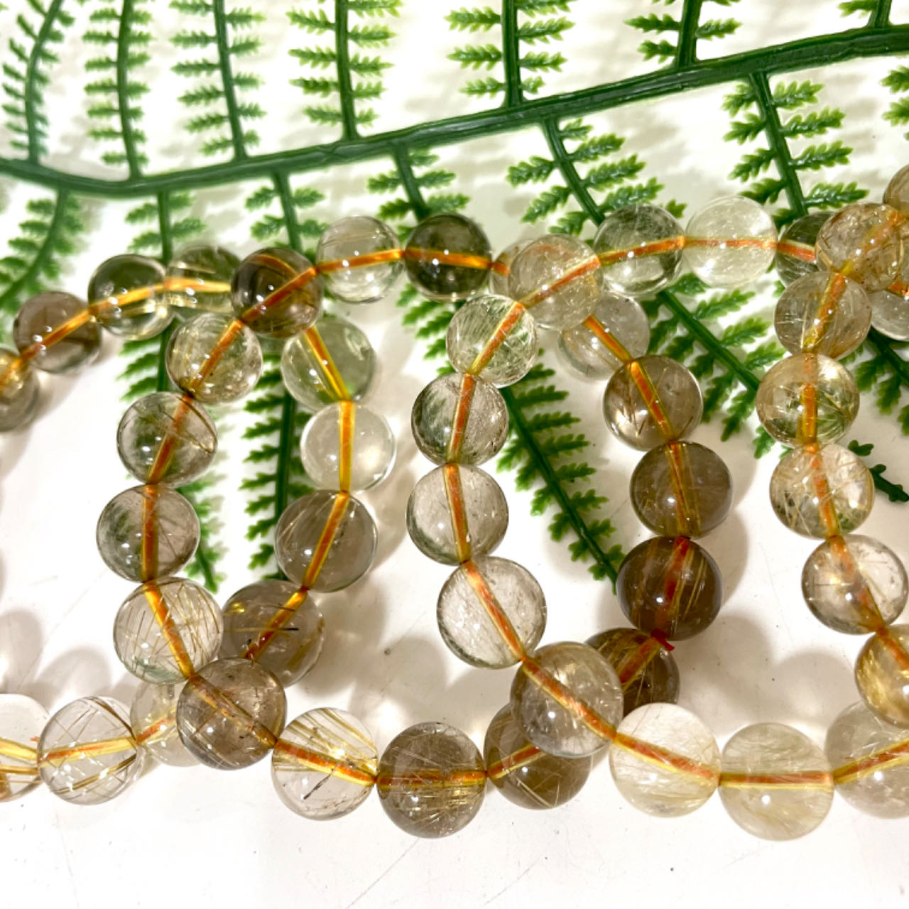 Golden Rutile Bracelet 9mm 10mm 11mm 12mm 13mm Energy Healing Crystals Jewelry for Women DIY Bracelet From IG Crystal