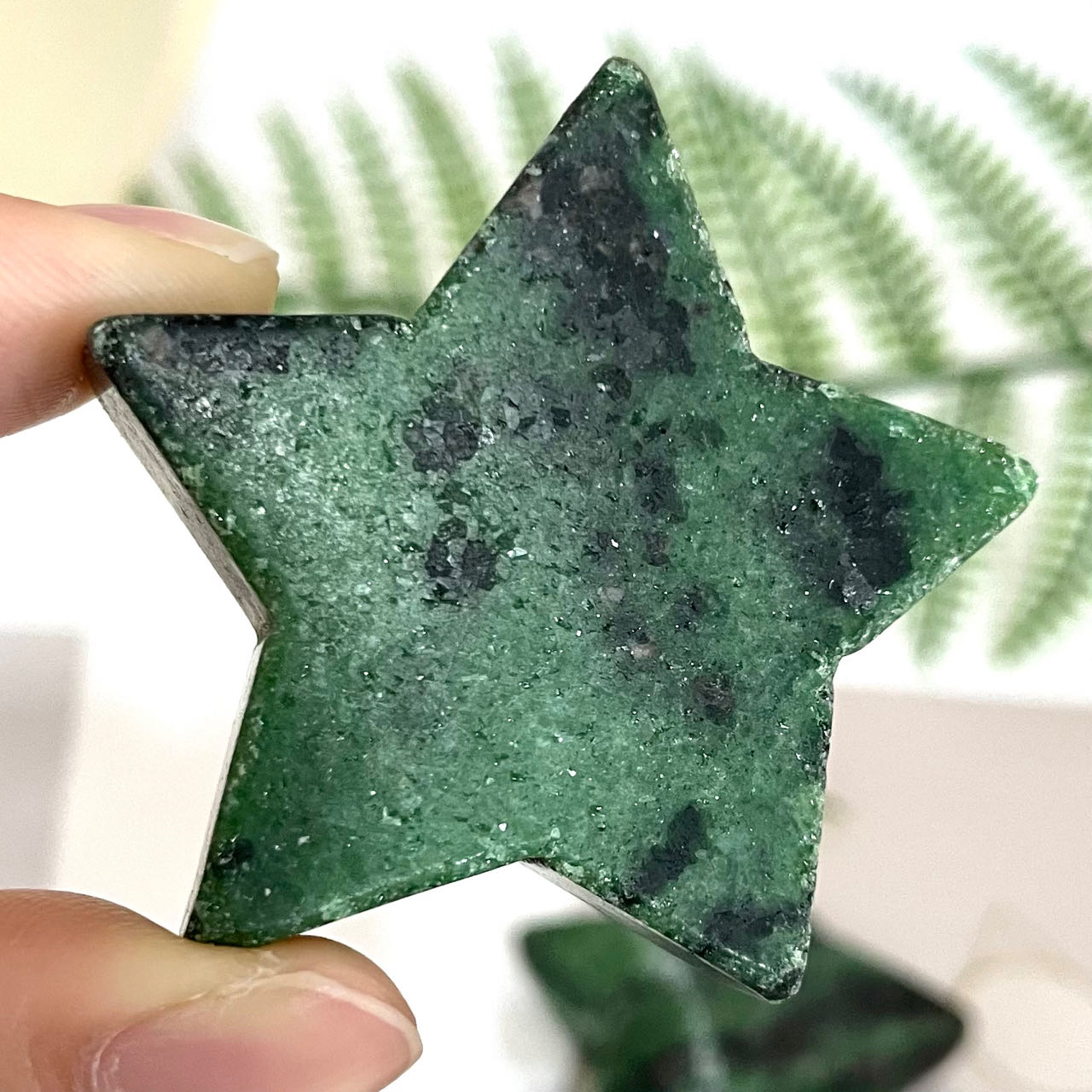 8 Counts Epidote Crystal Star Heart Shaped Crystal Healing Crystal Home Decoration From IG Crystal