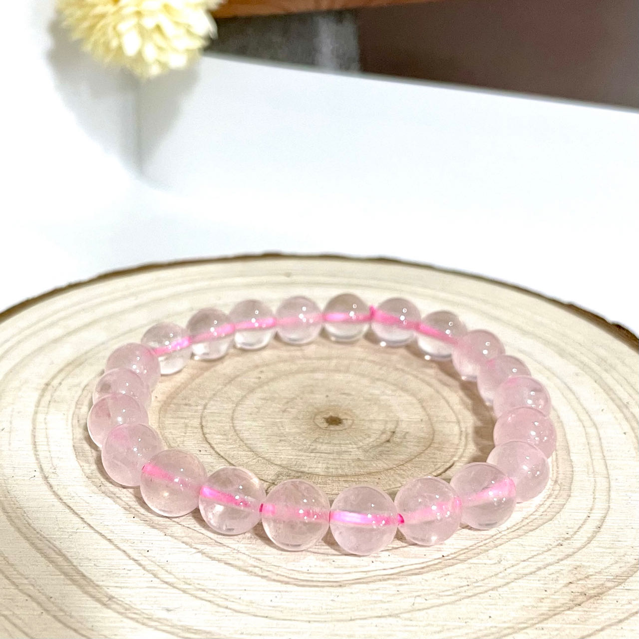 Rose Quartz Bracelet 8mm 10mm Energy Healing Crystals Jewelry for Women DIY Bracelet From IG Crystal