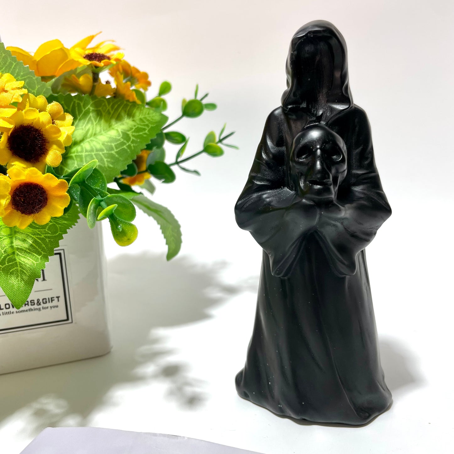 1 Count Black Obsidian Death Skull Crystal Carving Natural Stone Gem Mining Chakra Balancing Reiki Healing Crystal Mystery Crystal Display Crystal Shopping Online Home Office Decor From IG Crystal