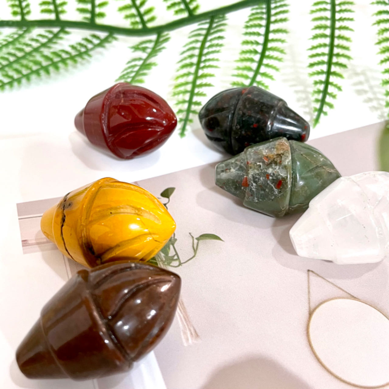 IG Crystal 1.5 Inch High Quality Natural Ice Cream Crystals 10 Counts Healing Stone Home decoration