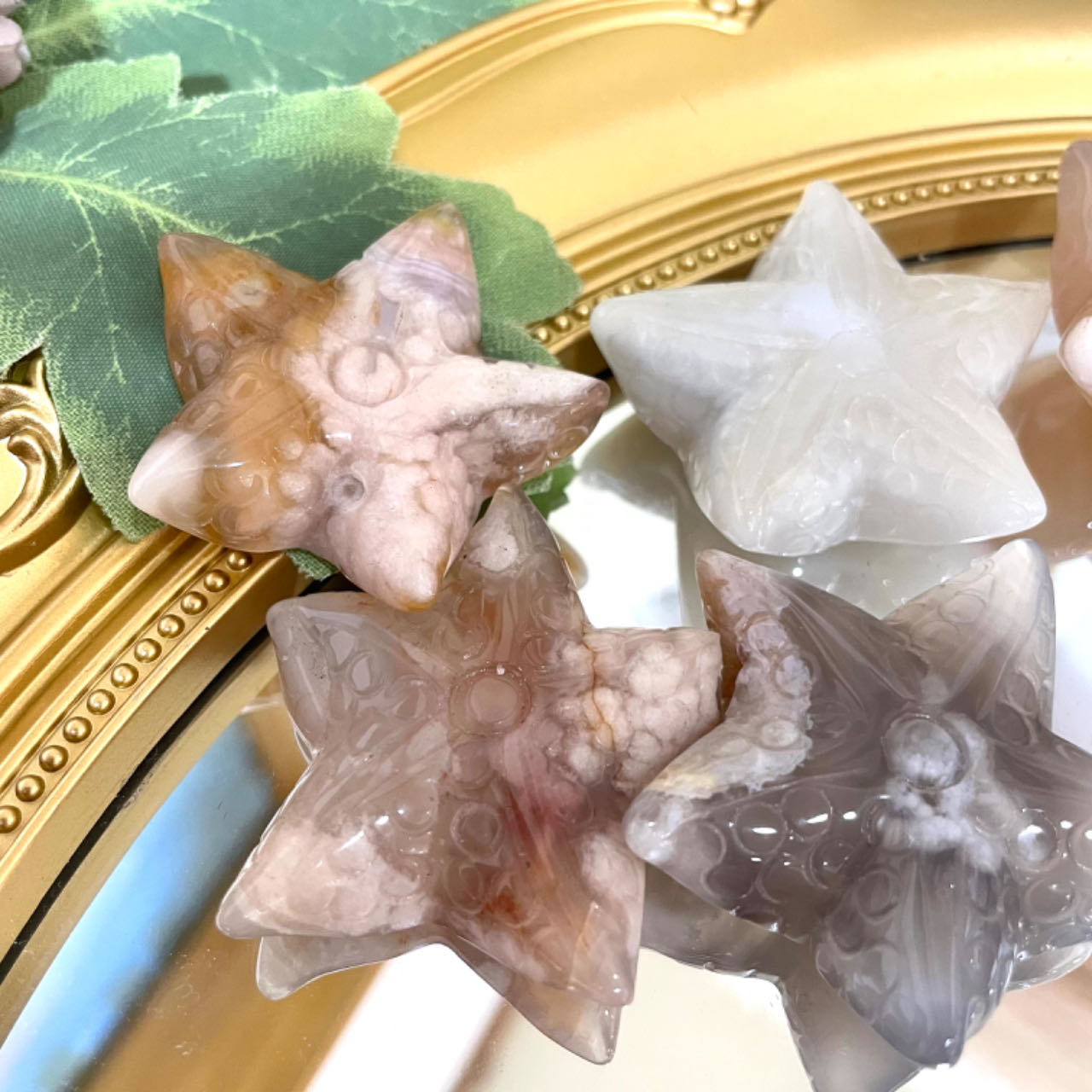 Stochastic 10PCS Star Shape Crystal Agate From IG Crystal