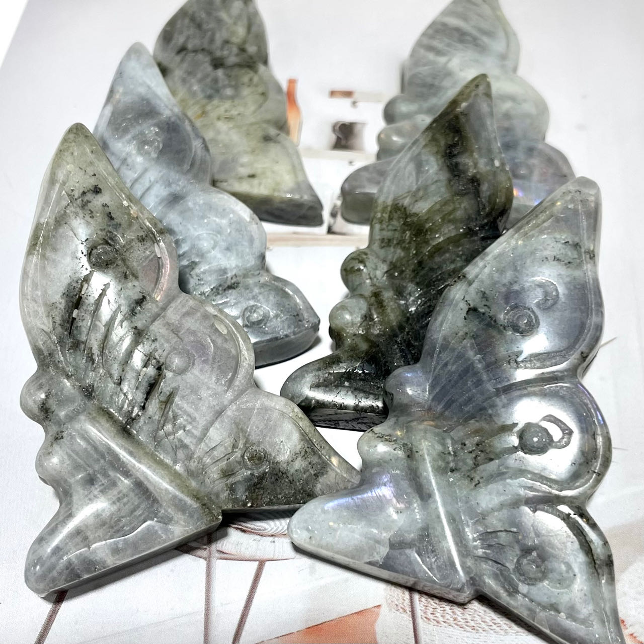 2 Counts Labradorite Flower Fairy Crystal Healing Crystal Home Decoration From IG Crystal