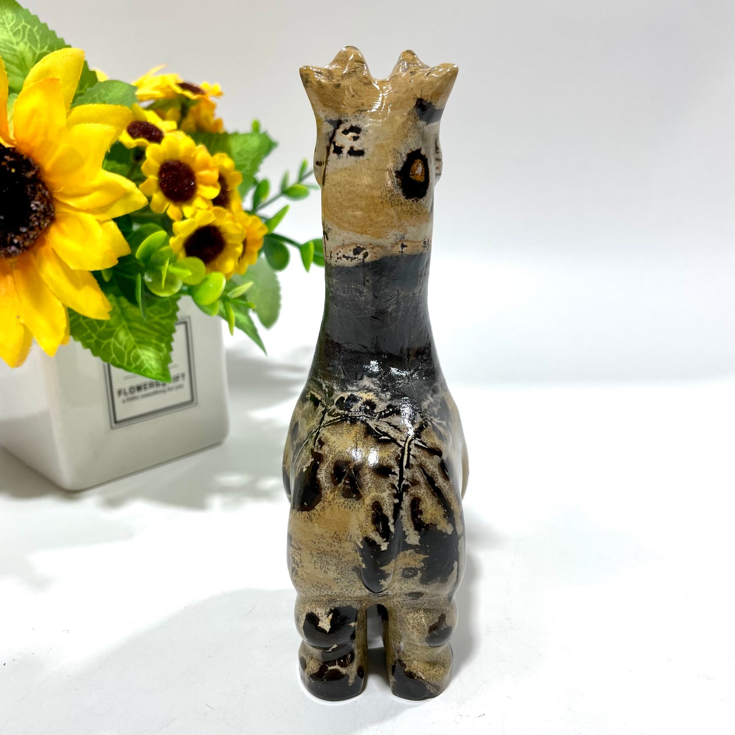 Picture Jasper Giraffe Crystal Carving Healing Stones Natural Stone Chakra Balancing Reiki Home Office Decor From IG Crystal