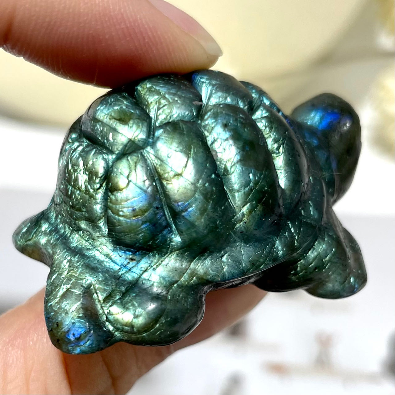 3 Counts Labradorite Tortoise Crystal Healing Crystal Home Decoration From IG Crystal