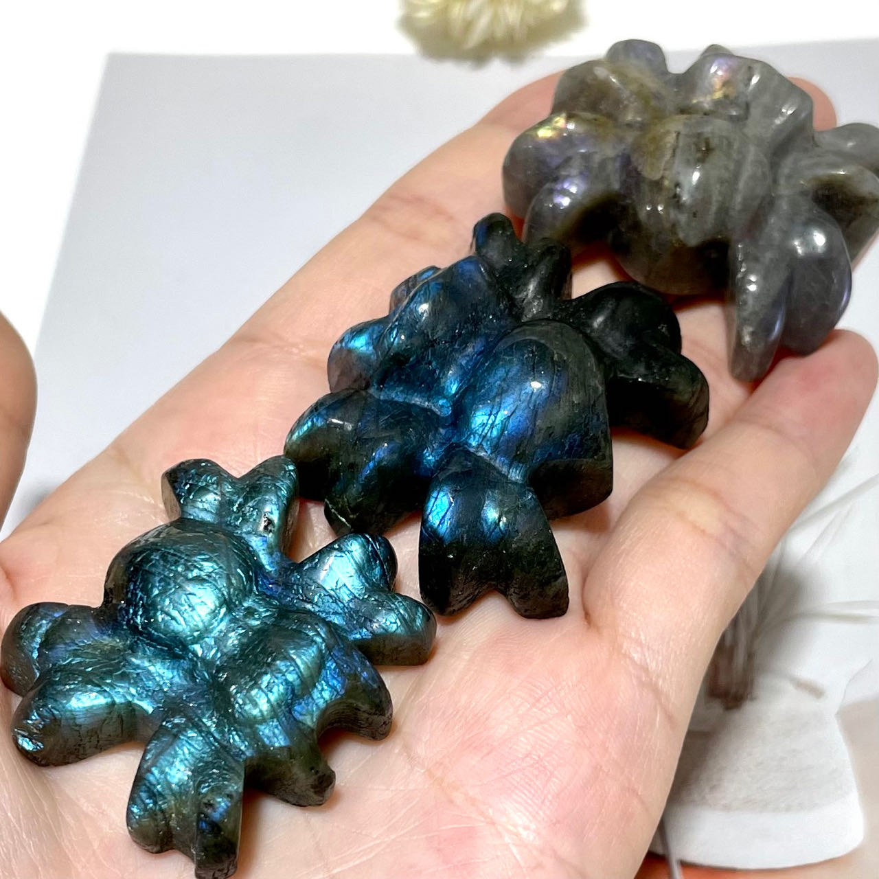 Labradorite Spider Crystal Healing Crystal Home Decoration From IG Crystal