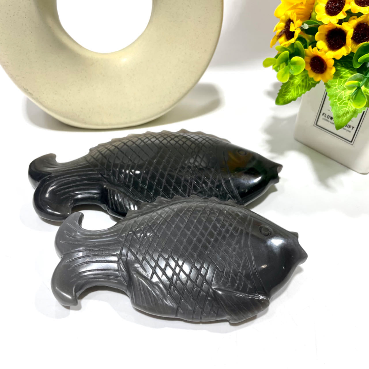 1 Count Black Agate Fish Crystal Healing Crystal Gem Reiki Healing Home Decor Crystal Jewelry Shop Pretty Crystals From IG Crystal