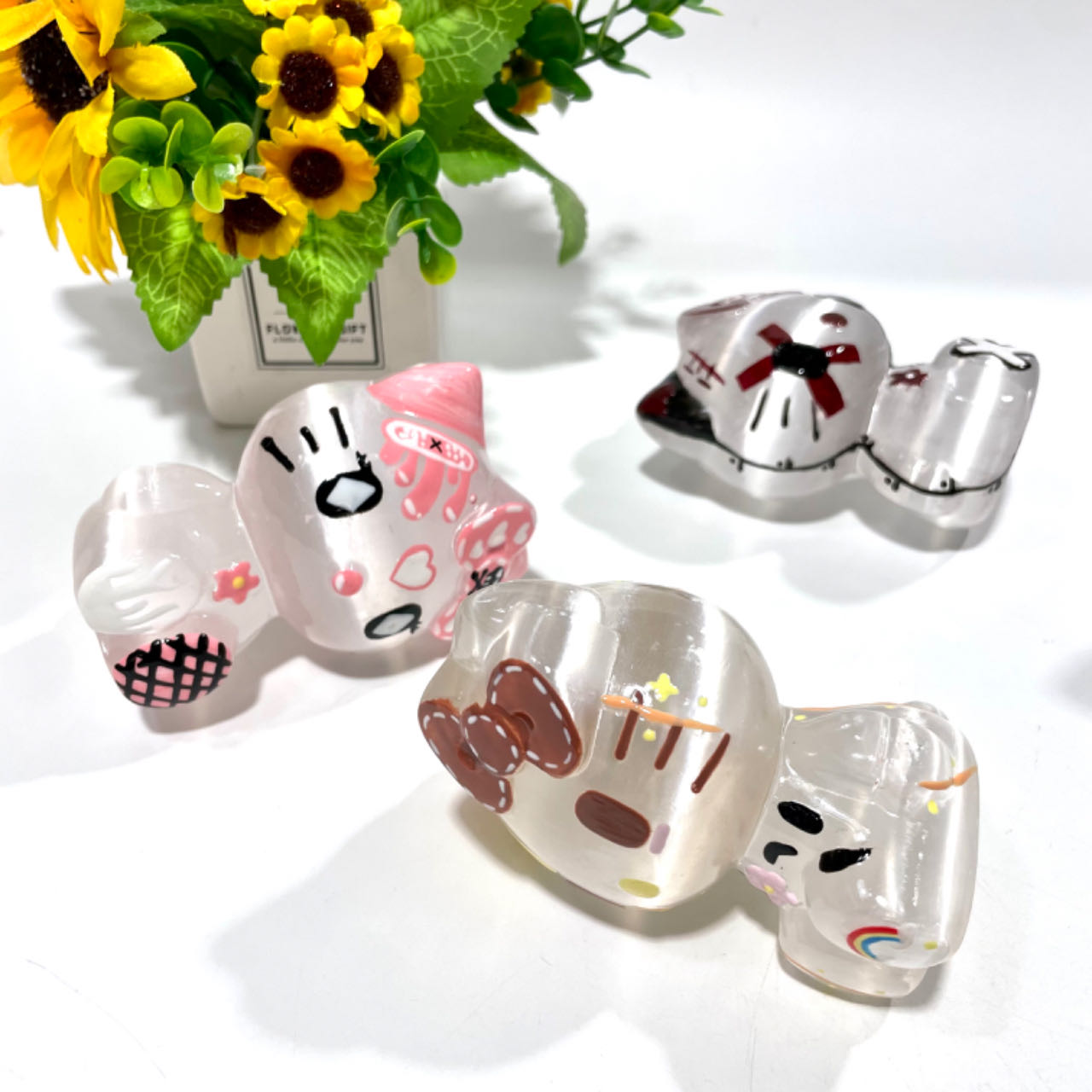 1 Count Selenite Cute HK Crystal Carving Healing Crystal Gem Reiki Healing Home Decor Crystal Jewelry Shop Pretty Crystals From IG Crystal