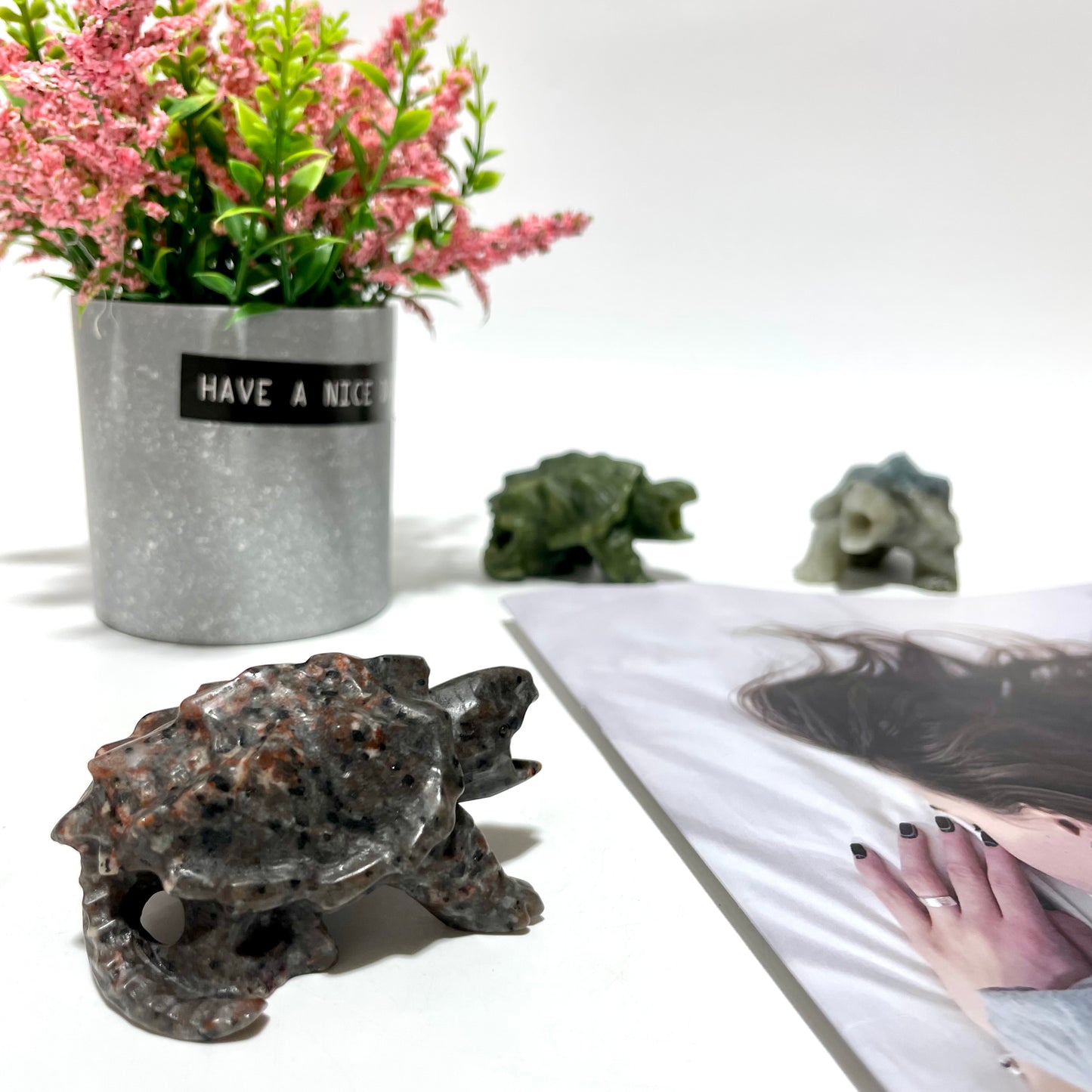 3 Counts Different Materials Snapping Turtle Crystal Carving Natural Stone Gem Mining Chakra Balancing Reiki Healing Crystal Mystery Crystal Display Crystal Shopping Online Home Office Decor From IG Crystal