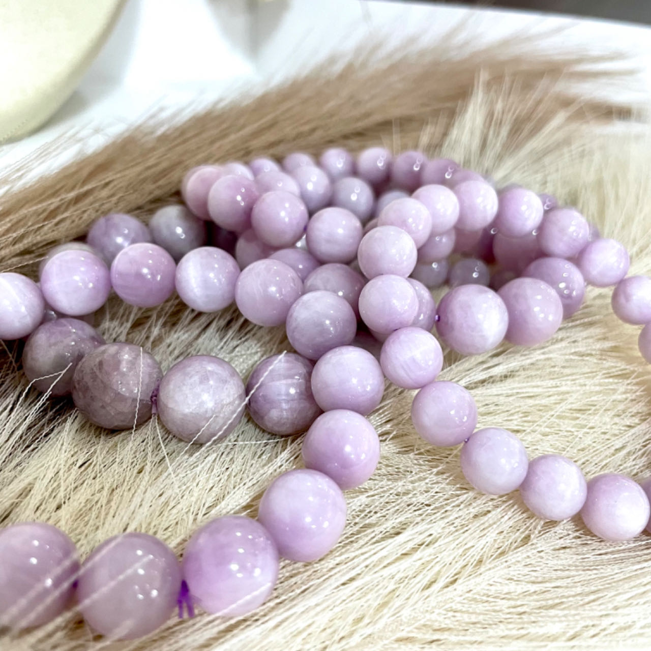 Kunzite Bracelet 9~14mm Energy Healing Crystals Jewelry for Women DIY Bracelet From IG Crystal