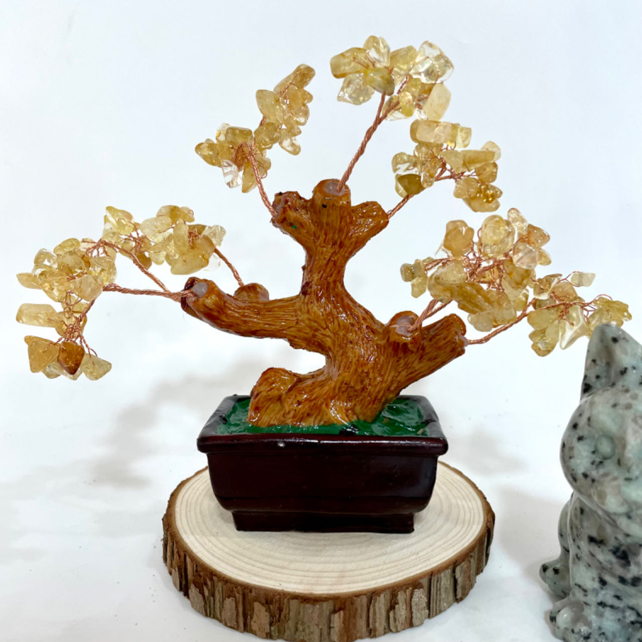 Money Tree Yellow Crytal Amethyst Rose Quartz Green Flourite Healing Crystals and Stones Tree for Home and Office Desk Decoration From IG Crystal