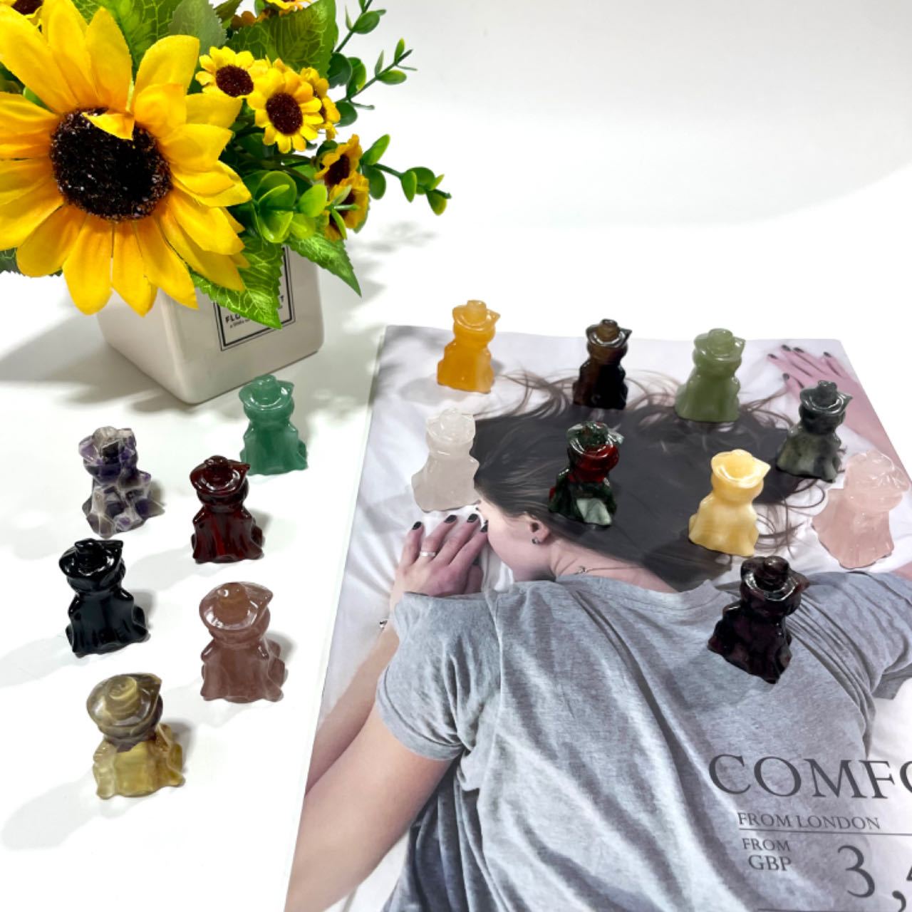 Halloween Pumpkin Ghost 15 Counts Various Materials Crystal Healing Crystal Gem Reiki Healing Home Decor Crystal Jewelry Shop Pretty Crystals From IG Crystal