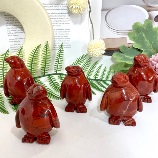 Red Jasper Penguin Crystal Healing Stone Stochastic 2PCS From IG Crystal
