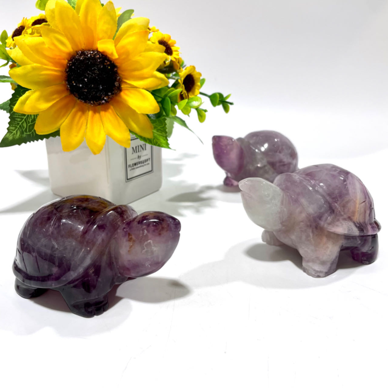 1 Count Purple Fluorite Tortoise Crystal Carving Healing Crystal Gem Reiki Healing Home Decor Crystal Jewelry Shop Pretty Crystals From IG Crystal