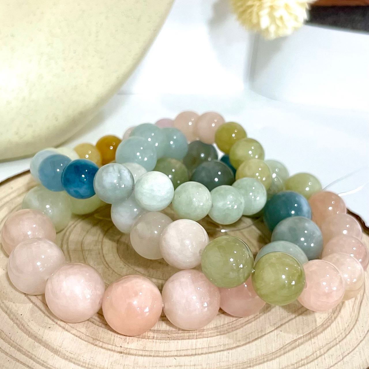 Morganite Bracelet 10mm 12mm 14mm Energy Healing Crystals Jewelry for Women DIY Bracelet From IG Crystal