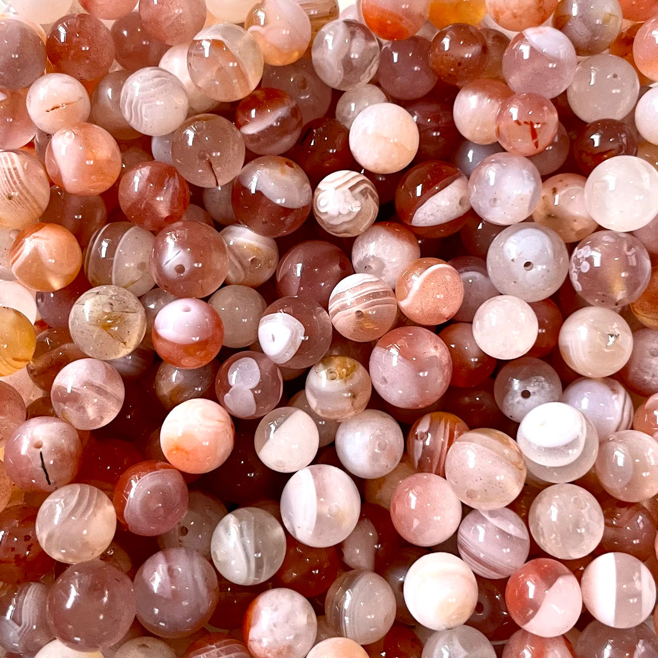【VIP】8 Spoons Crystal Beads With Spacer Needle DIY Bracelets Moonstone Sunstone Crakle Amethyst Green Garden Quartz Rose Quartz Rainstone Citrine Rainbow Fluorite Copper Rutile Black Flower Agate Black Tiger Eye Black Tourmaline and so on