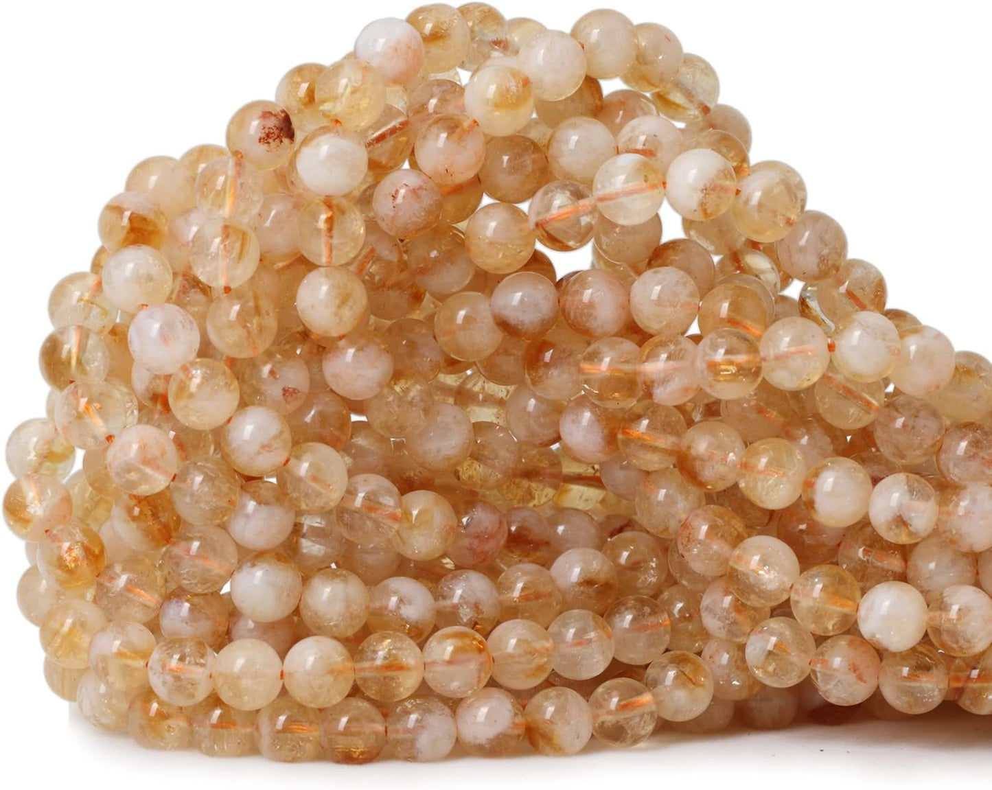 【VIP】8 Spoons Crystal Beads With Spacer Needle DIY Bracelets Moonstone Sunstone Crakle Amethyst Green Garden Quartz Rose Quartz Rainstone Citrine Rainbow Fluorite Copper Rutile Black Flower Agate Black Tiger Eye Black Tourmaline and so on