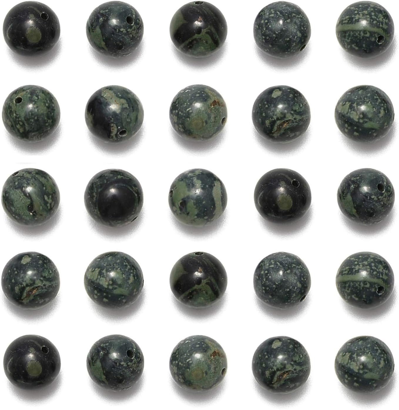 DIY 8mm 100 Counts Beads With Spacer Needle Black Onyx Agate Lepidolite Prehnite Lemon Jade Turquoise Yellow Tiger Eye Rose Quartz Red Jasper Moss Agate Amethyst Black Obsidian Original Natural Stone Beads Gemstone Round Loose Beads From IG Crystal